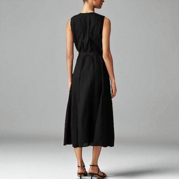 J. Crew Seamed linen dress with removable belt Size XXS - Picture 2 of 11